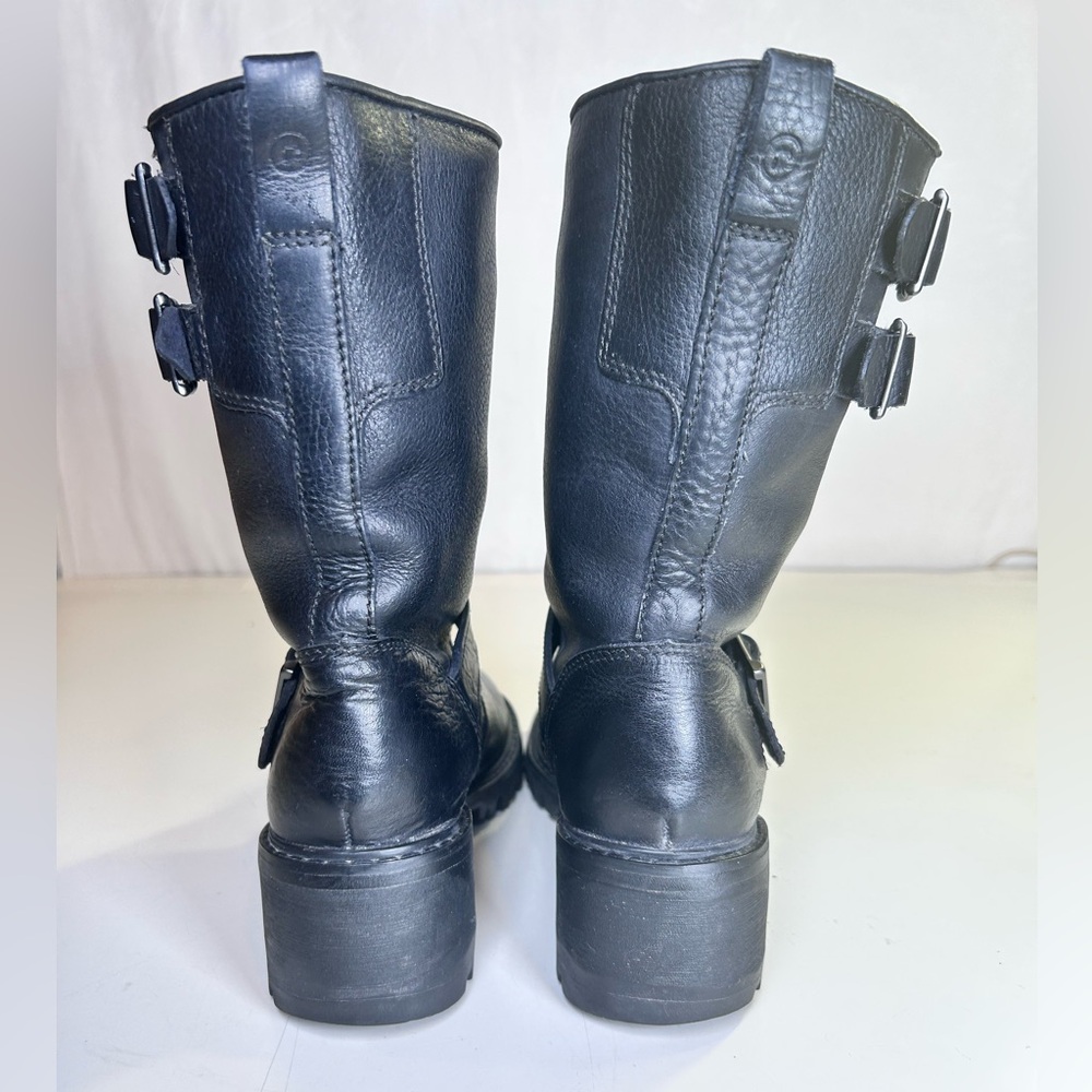 Rockport Hydro-Shield Black Leather Moto Buckle Waterproof Boots Size 6.5. - Picture 6 of 15